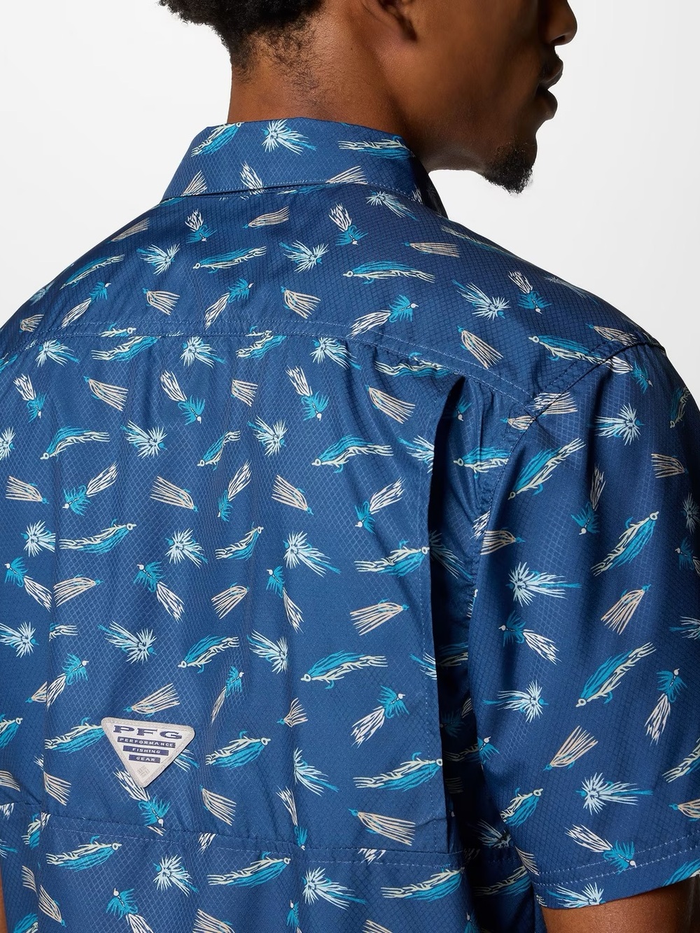 NWT Columbia Men’s Blue PFG Super Slack Tide Camp Shirt - Picture 4 of 16
